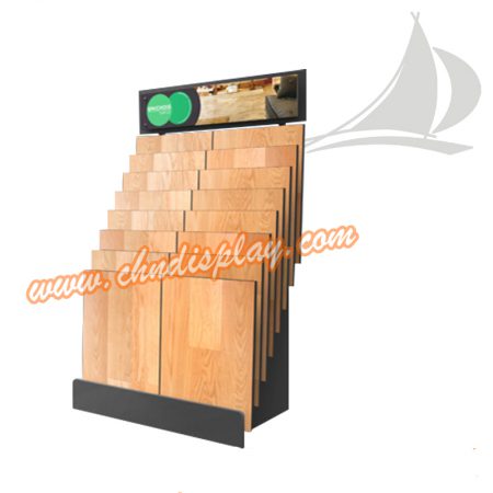 双排简易型木质木地板样品展示展具WD739