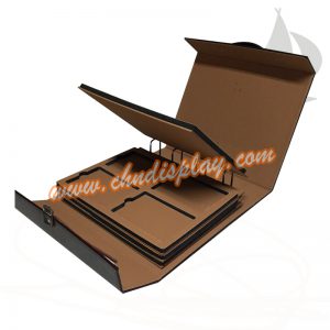定制设计木地板样品简易手提型展示盒子PY075(1