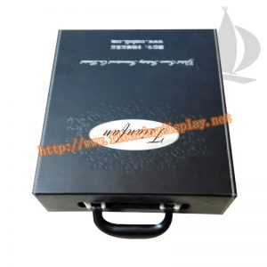 厂家定制设计黑色纸质木地板样品手提展示型盒子PY107(1