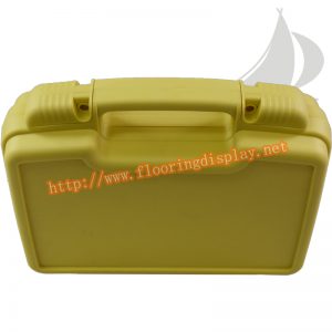 厂家定制设计黄色塑料木地板样品展示手提箱PY134