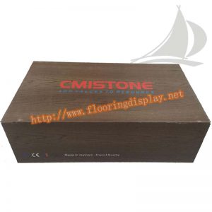 定制长方形木质加设计logo型木地板样品展示盒子PY178(2