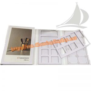 厂家设计全白色五折页双用型木地板样品展示册PY181(1