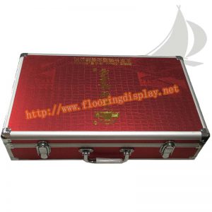 定制设计红色四排型木地板样品展示手提箱子PY189(3