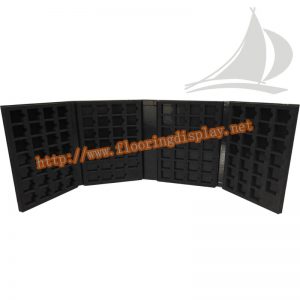 厂家定制黑色一折页二十八格型块状木地板样品展示手册PY221