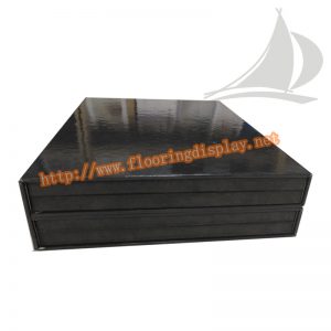 厂家定制黑色一折页二十八格型块状木地板样品展示手册PY221(1