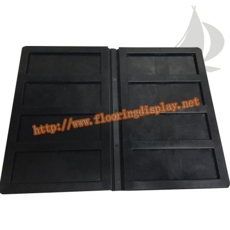 定制外框边框黑色两折页型木地板样品展示册PY106