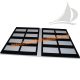 定制设计两折页黑色边框型木地板样品展示册PY112